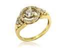 Yellow Gold Floating Halo Diamond Engagement Ring