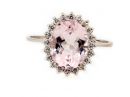 Victorian Style Morganite Engagement Ring 