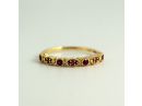 Edwardian Ruby Half Eternity Ring Yellow Gold