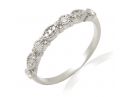  Edwardian Diamond Half Eternity Ring White Gold