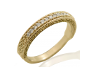 Edwardian Eternity Ring Engraved 14k Gold