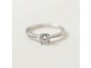 Pave Diamond Solitaire Engagement Ring