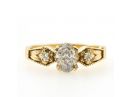 Vintage Oval Diamond Engagement Ring 14k Gold