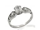Vintage Oval Diamond Engagement Ring White Gold