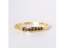 Pave Black Diamond Slim Signet Ring 14k Gold