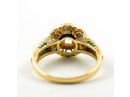 טבעת מעוטרת משובצת יהלום ואבני חן