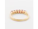 Half Eternity Pave Ruby Stacking Ring