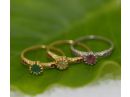 Colorful Mid-Century Diamond Engagement Rings