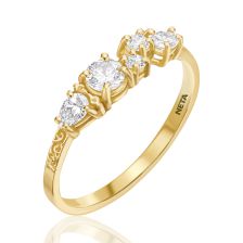 Tiara Ruby Ring in Yellow Gold 