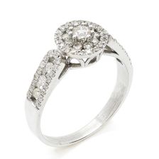 טבעת אירוסין יוקרתית משובצת יהלומים