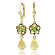 עגילים יוקרתיים משובצים אבני חן