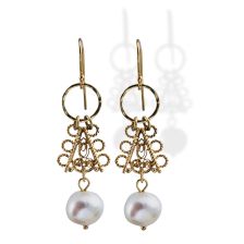 עגילי וינטאג' פנינה 