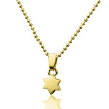 Solid Gold Star of David Artistic Pendant