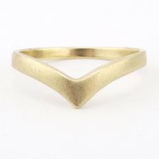 Yellow Gold Art Deco V Ring