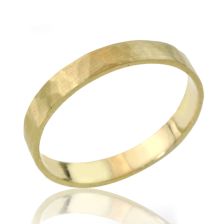 טבעת נישואין יואב קלסית מרוקעת מזהב 14 קראט 