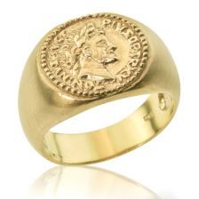 טבעת חותם עם מטבע רומי 