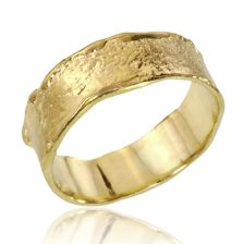 טבעת נישואין גלית ומחוספסת 