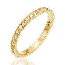 Solid Gold Half Eternity Ring