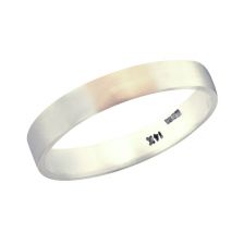 טבעת נישואין לגבר מזהב לבן 14 קראט