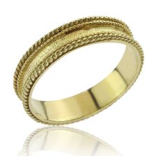 טבעת נישואין עם חרוזי זהב