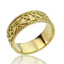 טבעת נישואין פיליגרן בסגנון וינטאג'  