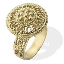 טבעת זהב פיליגרן 