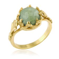 טבעת בסגנון ויקטוריאני משובצת אבן אגת