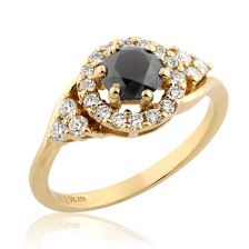 טבעת אירוסין עם יהלום שחור