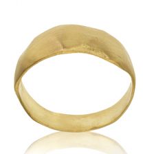 טבעת נישואין בסגנון מודרני גס