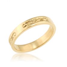 טבעת נישואין בסגנון וינטאג' עם חריטה 