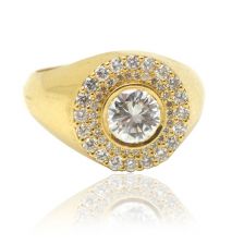 Elegant Diamond Signet Ring
