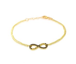 Sapphire Infinity Yellow Gold Bracelet 