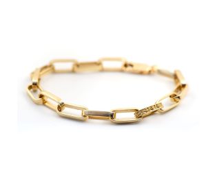 Gormet Gold Bar Link Bracelet 
