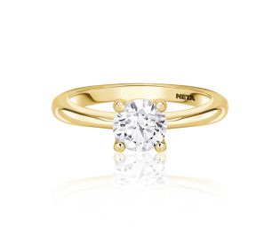 Modern Solitaire 0.57ct Diamond Engagement Ring