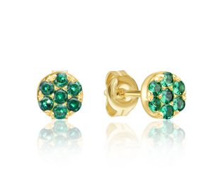 Emerald c.z Sparklers Earrings 