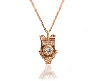 Baroque Inspired Necklace Rose Gold 