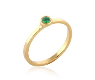Petite Solitaire Emerald Ring