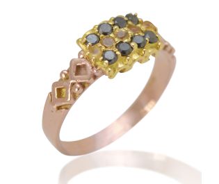 Unique Antique Black Diamond Ring