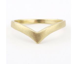Yellow Gold Art Deco V Ring