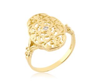 Unique Gold Filigree Ring