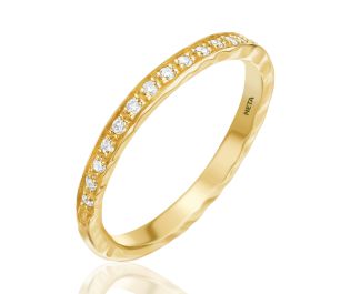 Solid Gold Half Eternity Ring