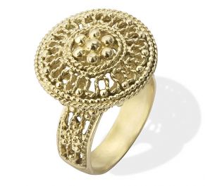 טבעת זהב פיליגרן 