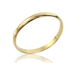 טבעת נישואין קלסית דקה מזהב 14 קראט 
