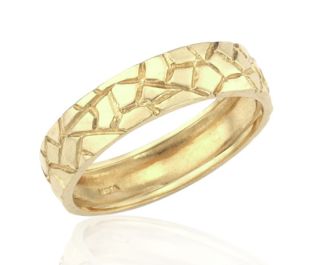 Handcrafted Crocodile Yellow Gold Band