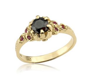 טבעת אירוסין יהלום שחור