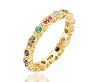Precious Gemstone Edwardian Eternity Ring