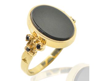 Vintage Onyx Cocktail Ring