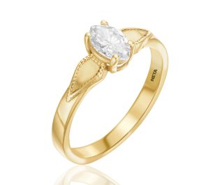 Bold Vintage Style Diamond Ring  14k