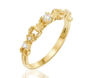 Dainty Diamonds Yellow Gold Ring