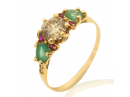 טבעת יהלום אמרלד ורובי